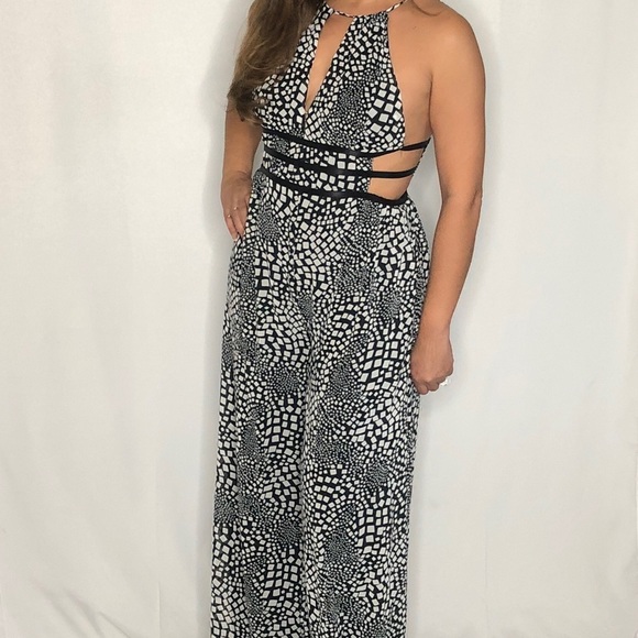 Chiffon Print Jumpsuit - Picture 4 of 7